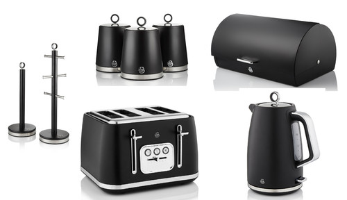 Swan serenity black - black, kettle