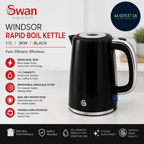 Swan sk14611blk windsor - swan, rapid