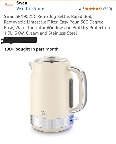 Swan sk19025c retro jug kettle - retro,