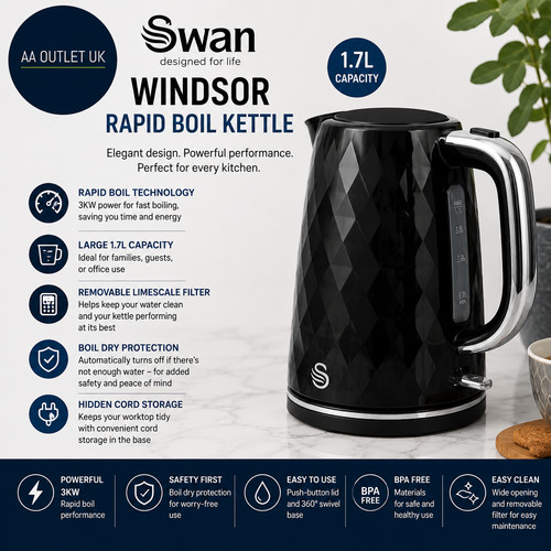 Swan sk14611blk windsor - swan,
