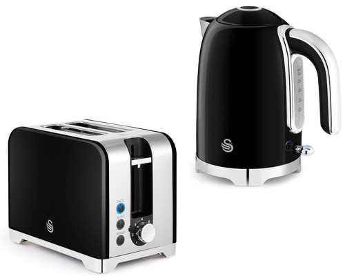 Swan solace black kettle - black, &